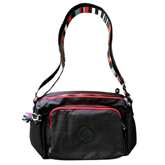 brand new Kipling vintage crossbody bag Reth medium black - Picture 1 of 8